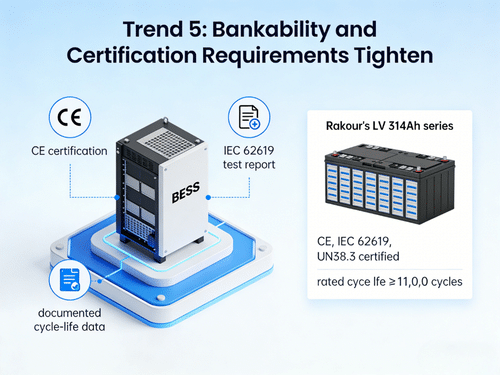 CE IEC62619 and UN38.3 certified LiFePO4 BESS documentation package for bankable energy storage projects in Europe