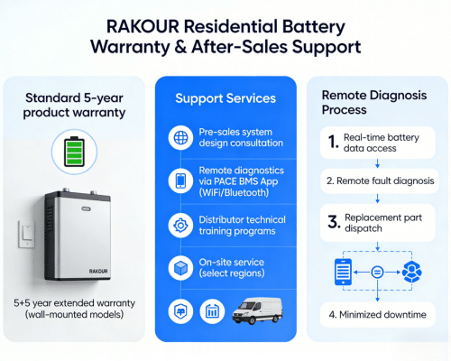Reliable LiFePO4 energy storage battery warranty and global after-sales support service