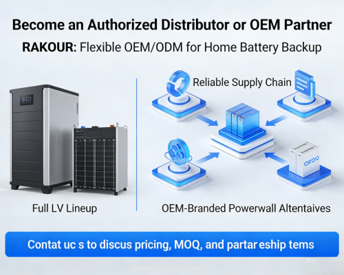 RAKOUR LV series best home battery backup OEM and authorized distributor partnership program