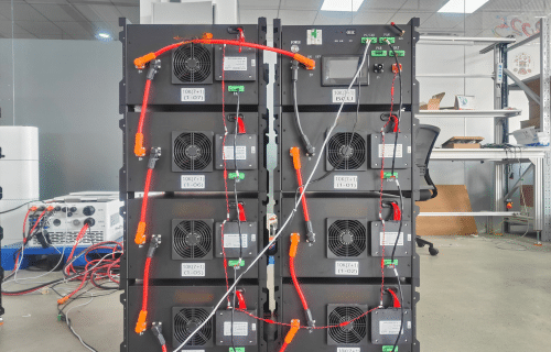 Rakour LV series rack battery backup system installed at a small C&I facility