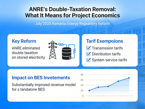 Romania ANRE removes double taxation on stored electricity improving BESS project economics and revenue for grid storage systems
